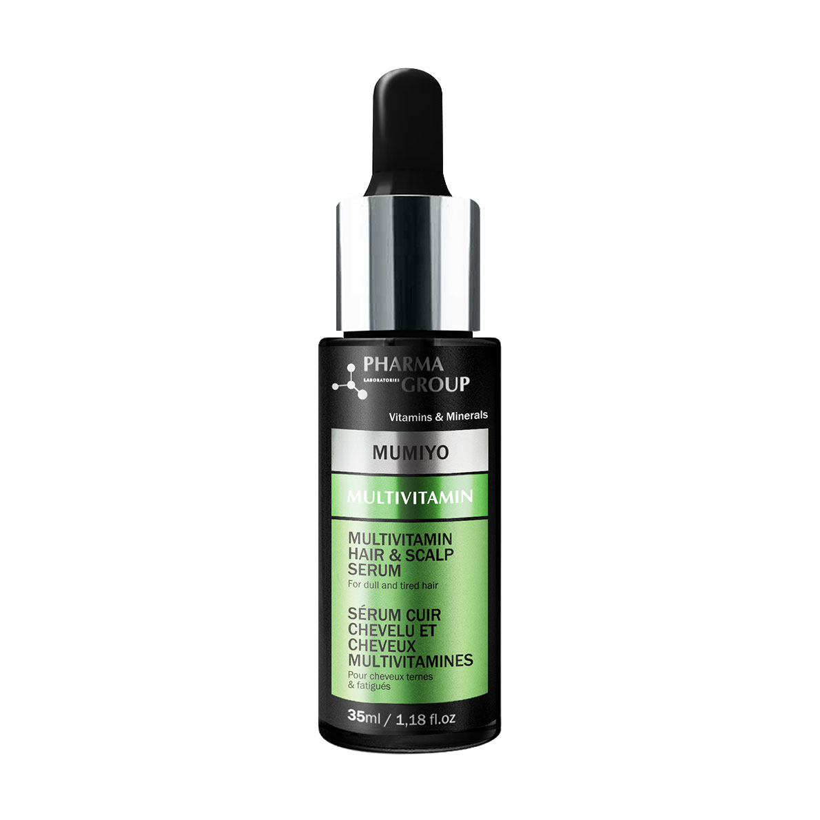 Мультивітамінна сироватка Pharma Group Moomiyo Multivitamin Extra-Delicate Hair &amp; Scalp Serum для тьмяного та втомленого волосся, 35 мл